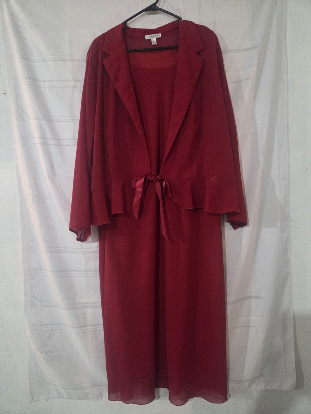 Elegant Red Women's Dress with Jacket